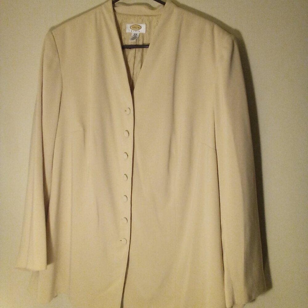 Talbots Blazer Jacket Women 18W 18 Button Up Classic Career Tan